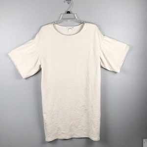 Monki cream knee length dress